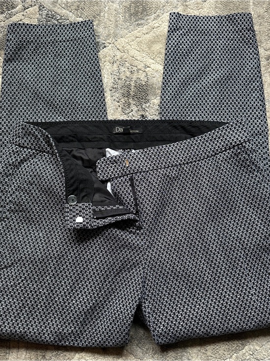 Dalia Pants - Y2K Dalia Cotton Low Rise Black and White Patterned Summer Capris Pants